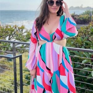 Vici / ASOS Multicolor Smocked Dress